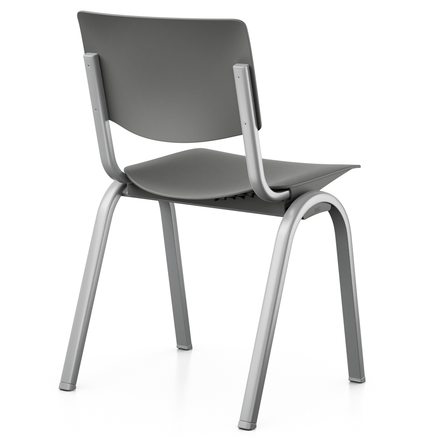 HAG Celi Kunststoffstuhl | Gestell Silber | Schale Slate