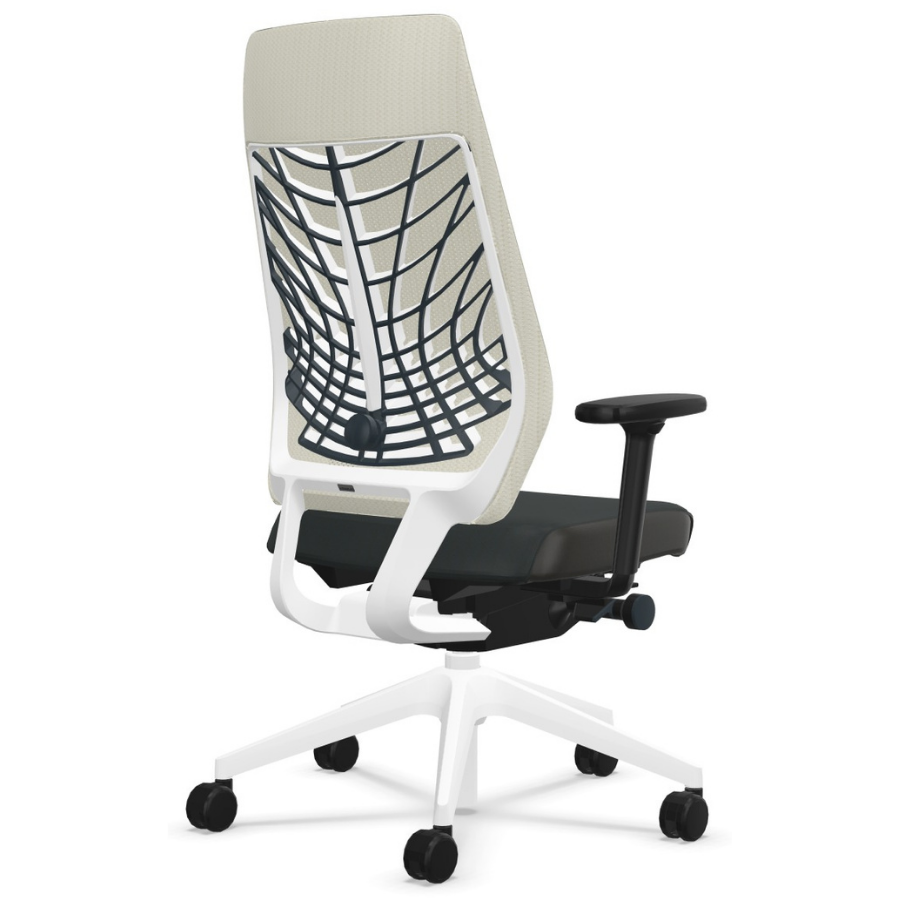 Interstuhl JOYCEis3 (JC21C, JC217) Netzfarbe weiß Polsterfarbe schwarz