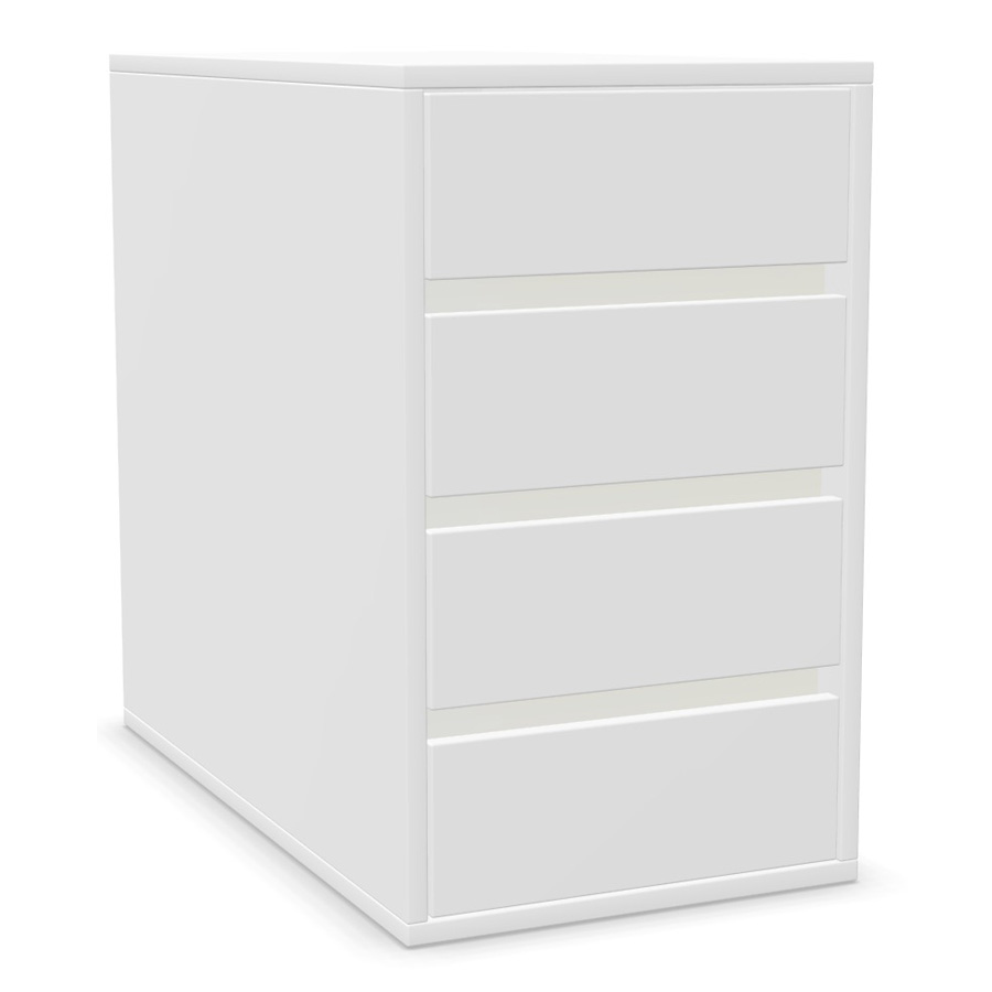 Palmberg Anstellcontainer Standcontainer Select in Weiß - Greifraumprofile weiß