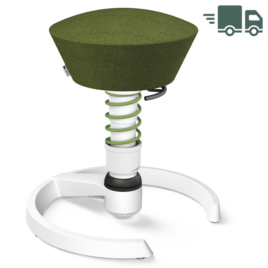 Aeris Swopper Capture Wolle grün meliert - Gleiter - Gestell weiß - Low-Feder grün