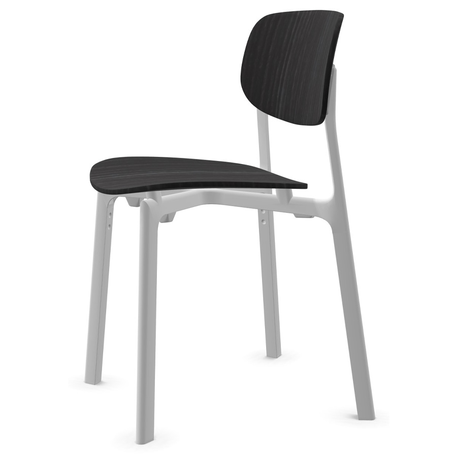 Kristalia COLANDER schwarze Eiche, weißes Gestell