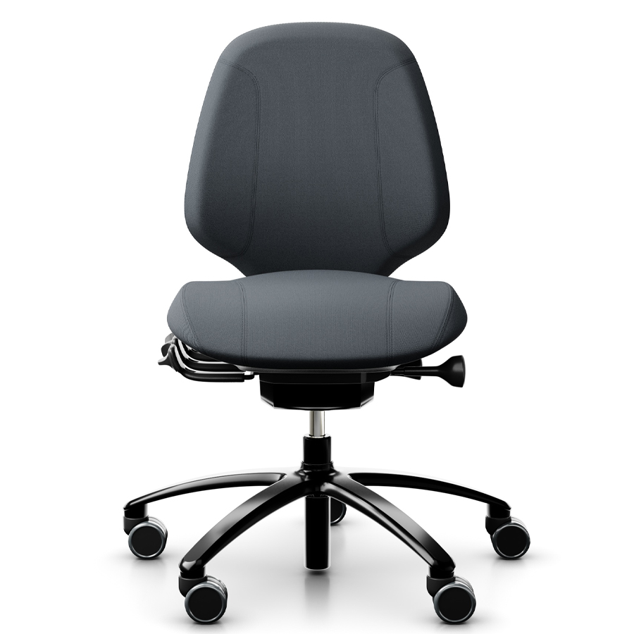 RH Mereo 200 mit halbhoher Rückenlehne - Gestell schwarz - Select grau - Frontansicht