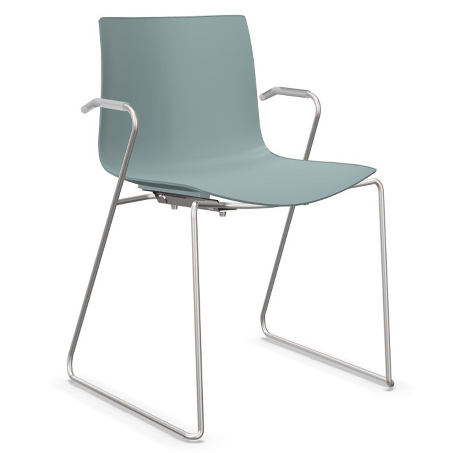 Arper CATIFA 46 0287 einfarbig technisches Kufengestell in petrol