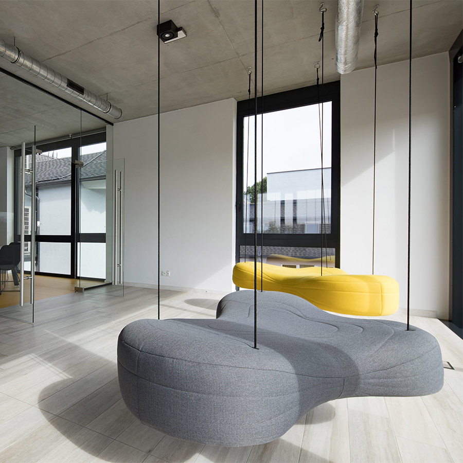 Noti Bouli Sofa 3-Siter Hängeseile Stoff Agava 550