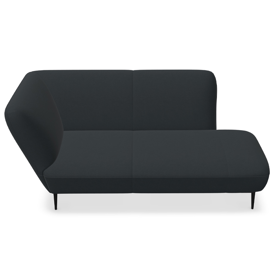 W. Schillig Chaiselounge Ella mit Metallfüßen - graphiteblau - Seitenteil links