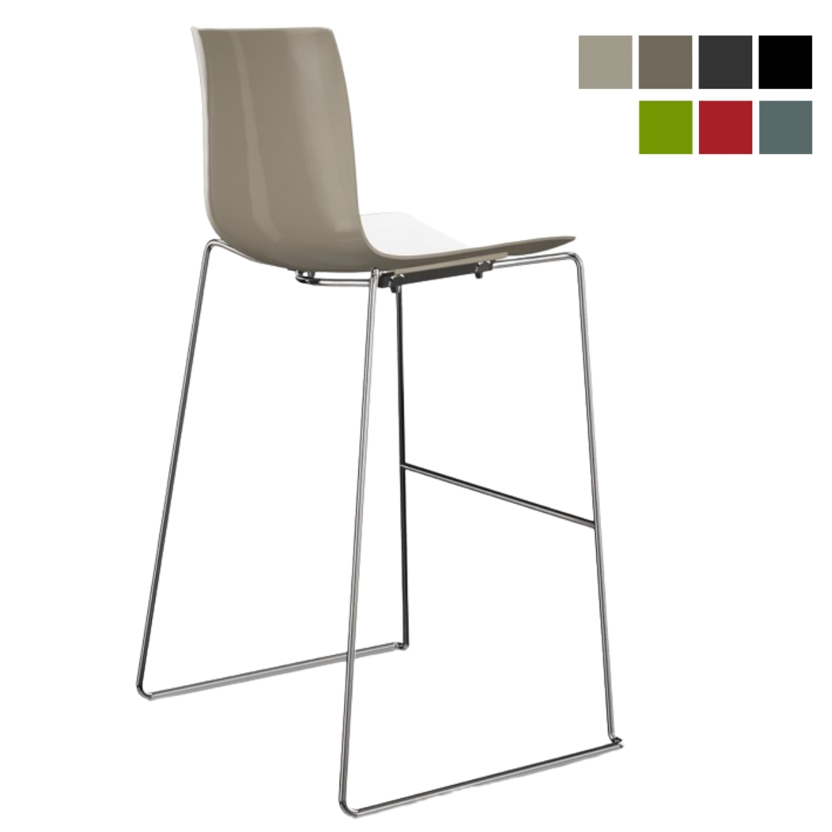 ARPER CATIFA 46 0471 | Barhocker 76 cm | zweifarbig | Kufengestell