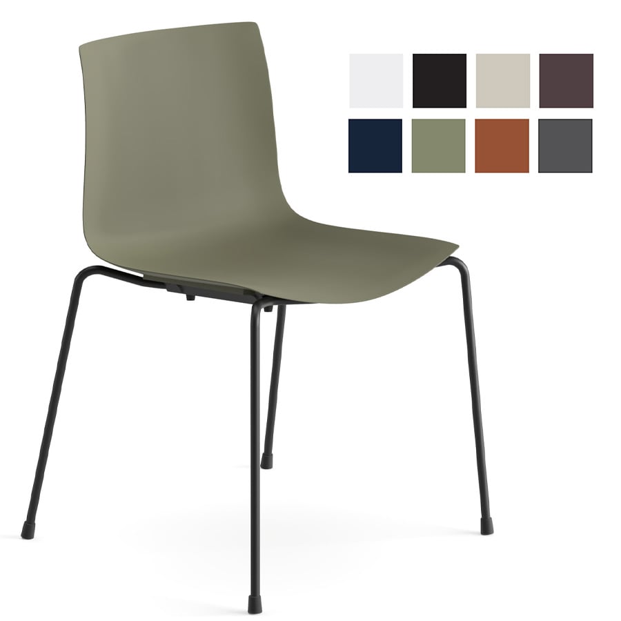 Arper CATIFA 46 0501 (RE) einfarbig Vierfuß | Küchenstuhl | Kantinenstuhl | Outdoor geeignet