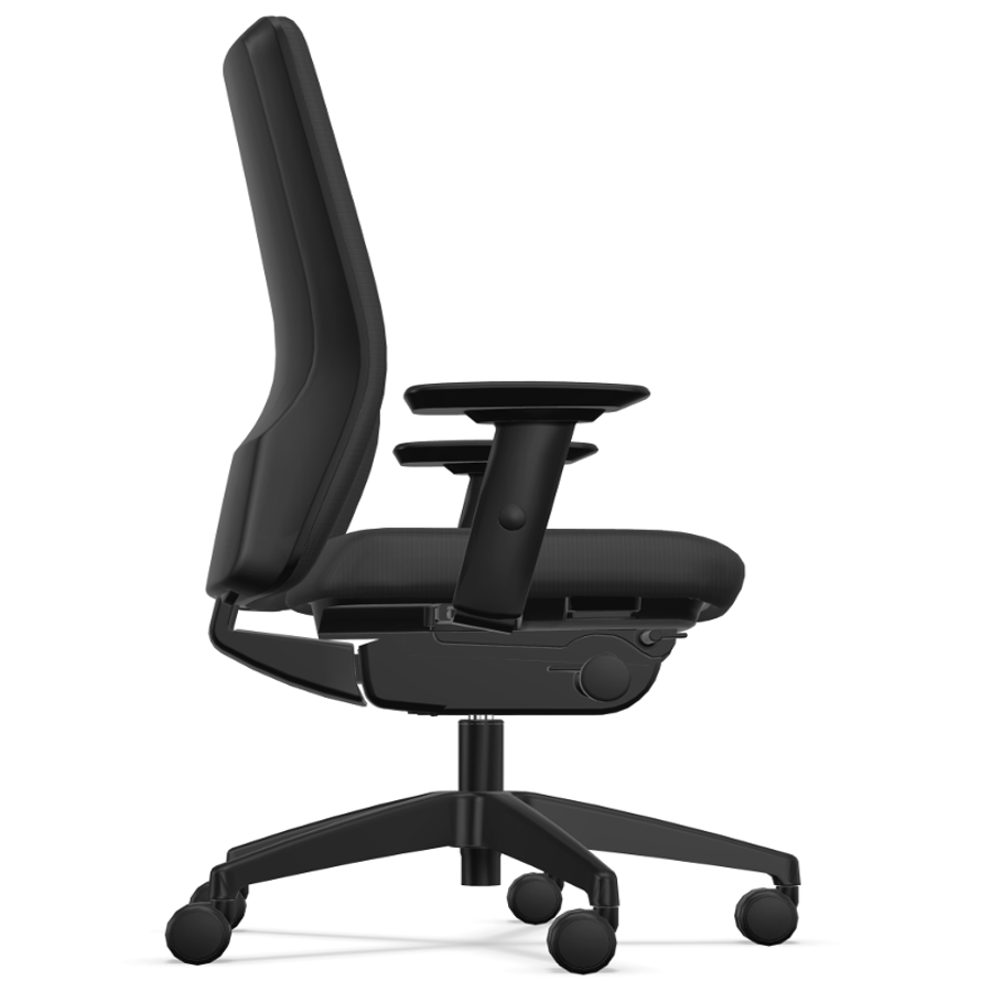 Interstuhl AIM AM11E graphitschwarz von der Seite