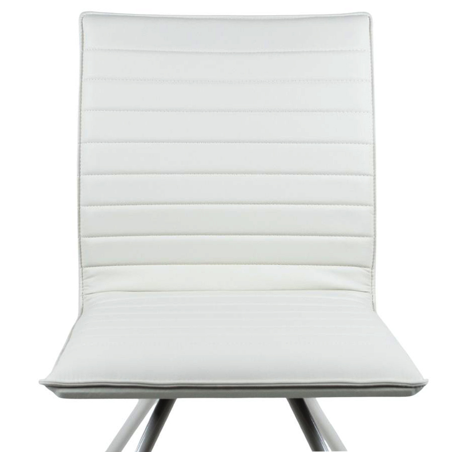 Bejot Orte 3DH 250 - Bezug Kunstleder Keimo weiß - Gestell RAL 9010 - Front Nahaufnahme