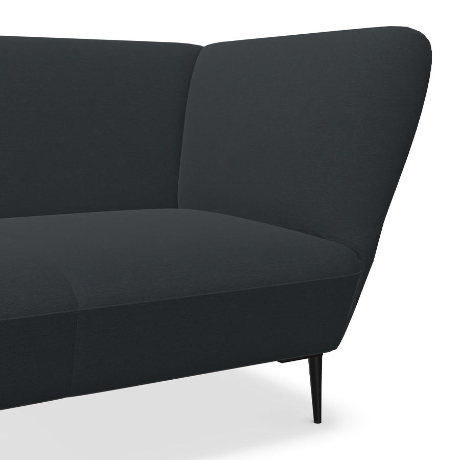 W. Schillig Chaiselounge Ella mit Metallfüßen - graphiteblau - Nahaufnahme