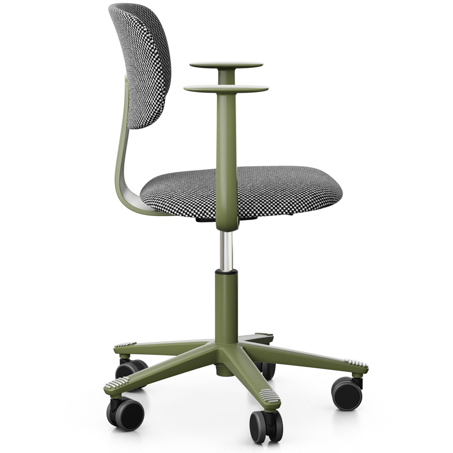 HAG Tion 2160 Bürostuhl Moss Grey - Sitz u. Rücken gepolstert Stoff Sisu 165 - Seitenansicht