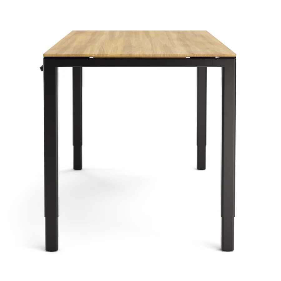 Yaasa Desk Four Tisch Gestell schwarz, Tischplatte Eiche natur