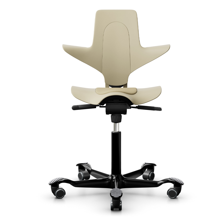 HAG CAPISCO PULS 8010 | Schale Sand | Sitz Select Light Ochre | Gestell schwarz