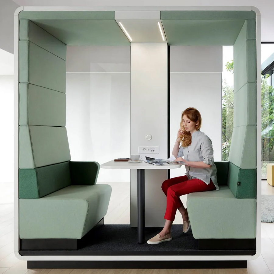 Hushoffice Hushmeet Open.S in Wool Jade und Seagrass