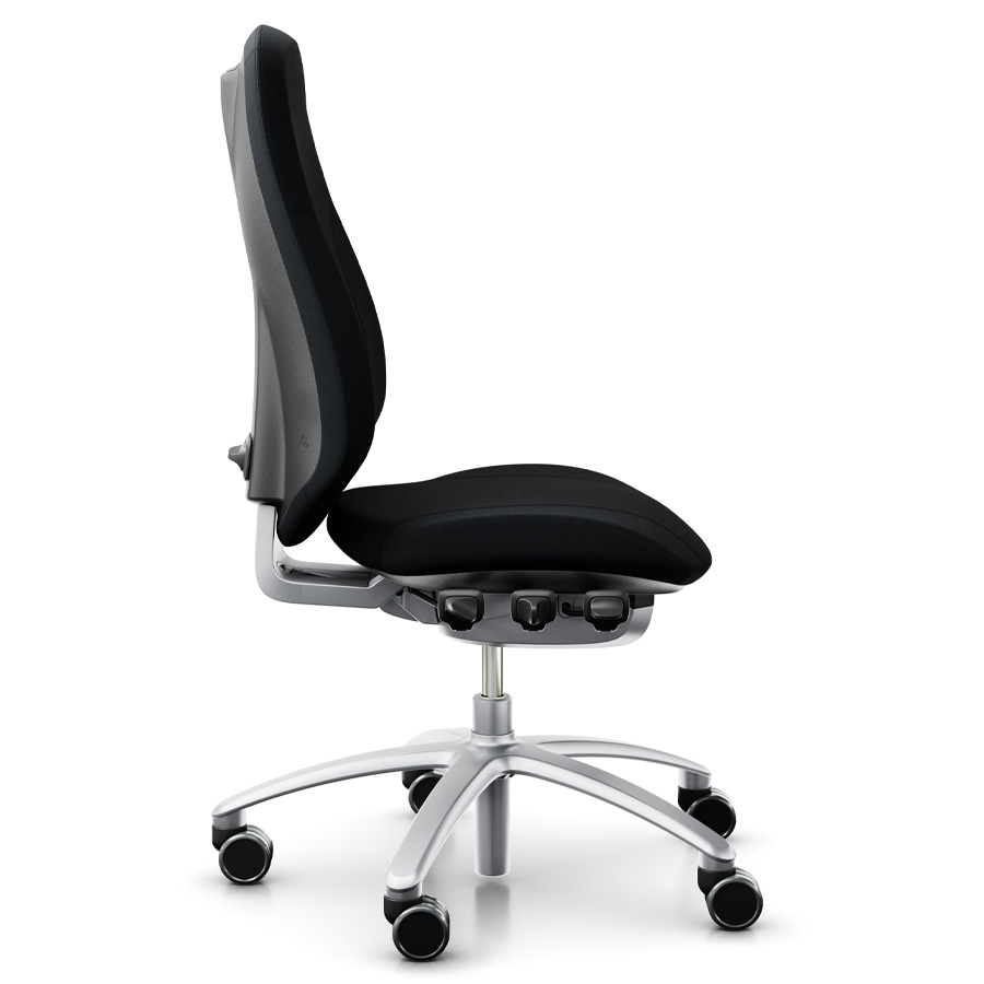 RH Mereo 300 silver hohe Rückenlehne - Stoff Select schwarz - Seitenansicht