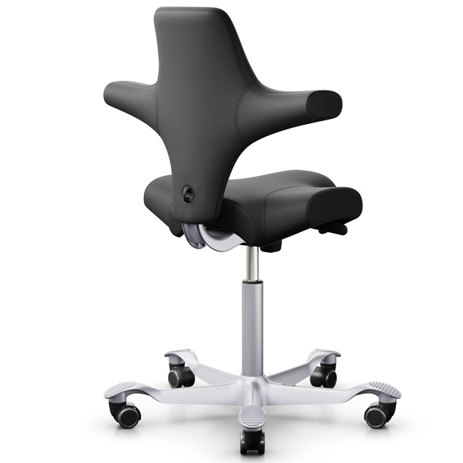 HAG Capisco 8106 Leder Grau Gestell Silber