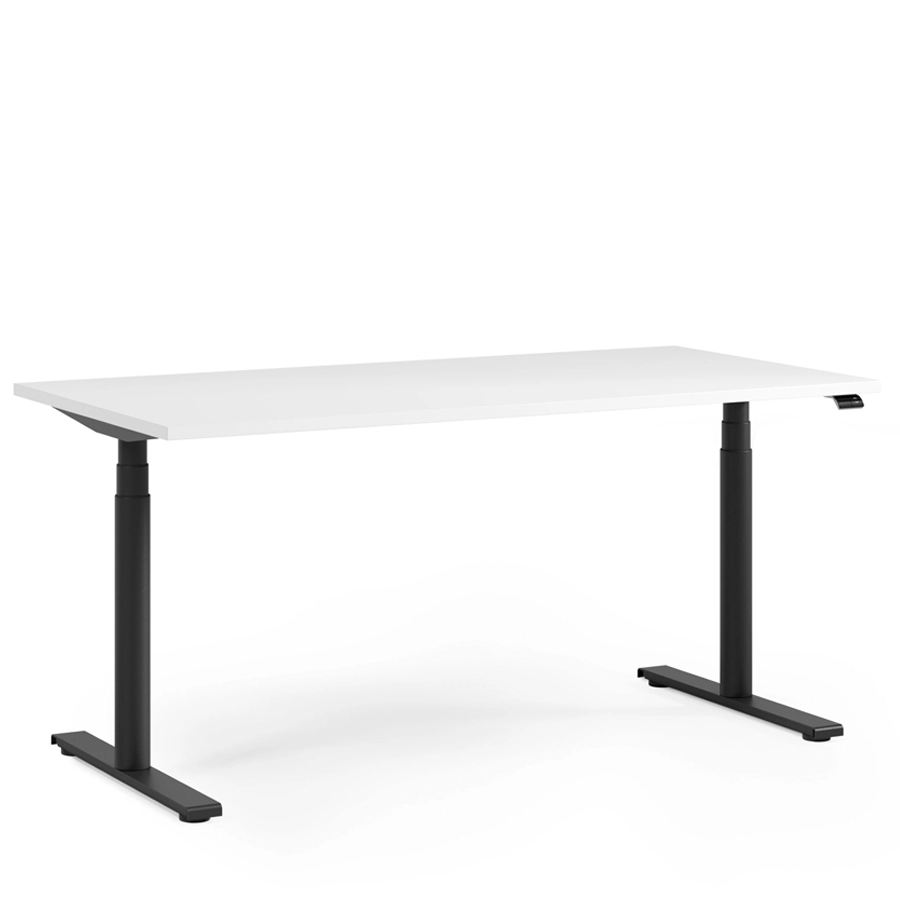 fm FOURACTION 130 Schreibtisch | Gestell schwarz | Platte weiß