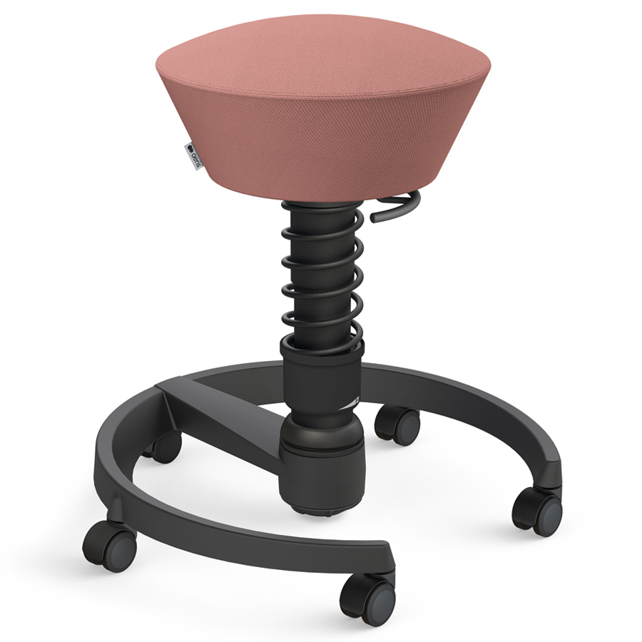 Aeris Swopper Select Wolle blassrosa - Rollen - Gestell schwarz - Standardfeder