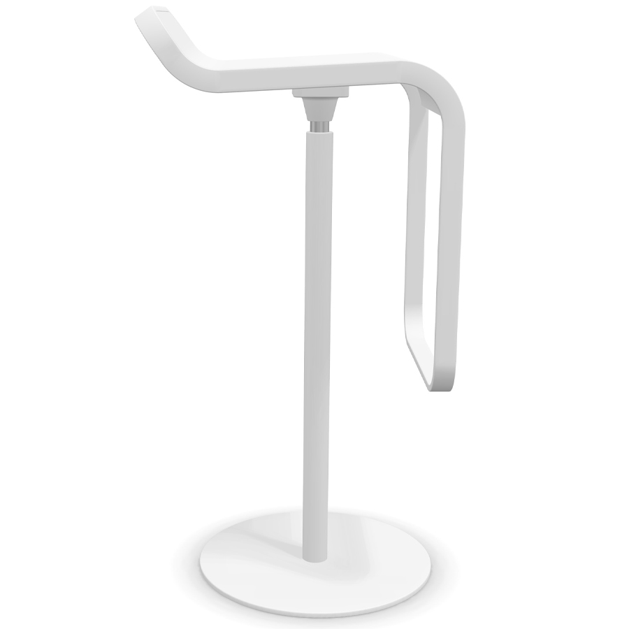 lapalma LEM S81 Barhocker 80 cm fix - Gestell u. Sitz weiß lackiert - Seitenansicht