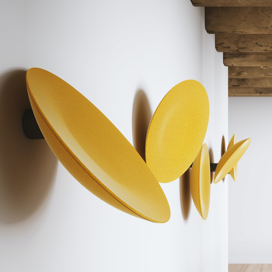 BuzziSpace BuzziDish | Akustik Wandpaneel | Gelb