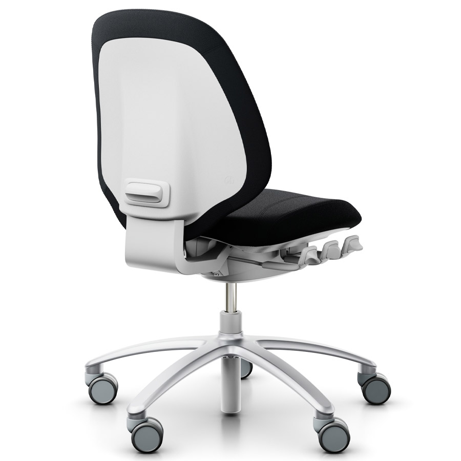 RH Mereo 200 silver grey mit halbhoher Rückenlehne - Select schwarz - Rückansicht