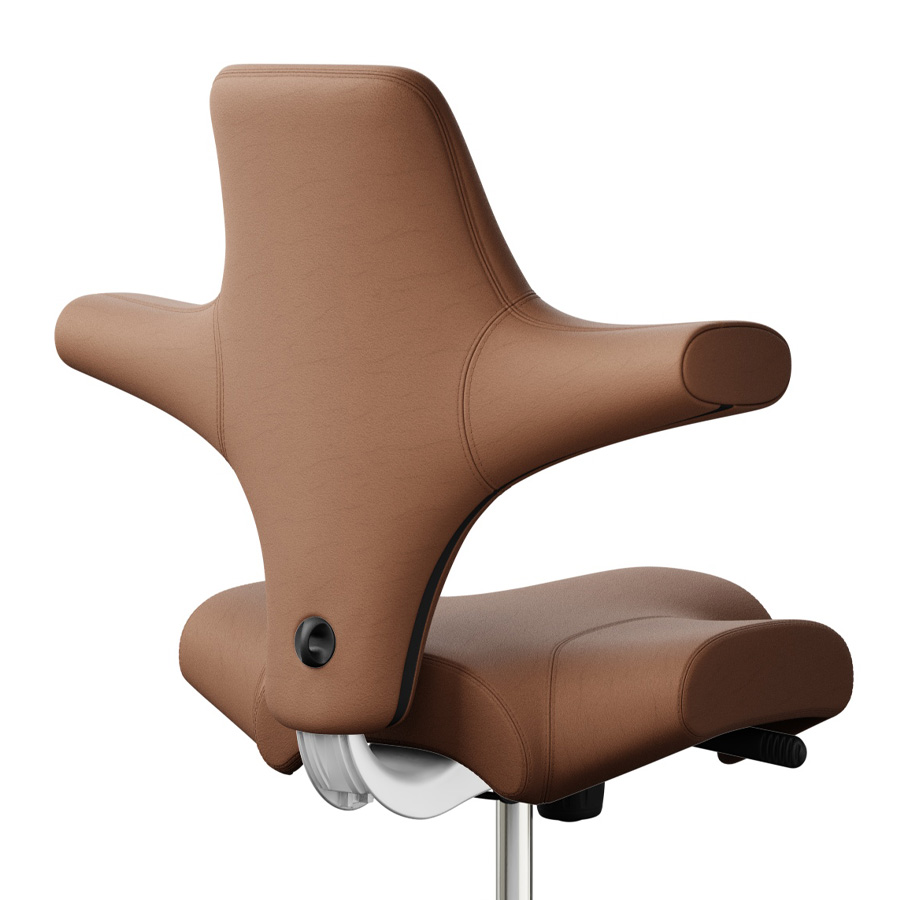 HAG CAPISCO 8106 Leder Elmosoft Cognac - Gestell weiß - Nahaufnahme