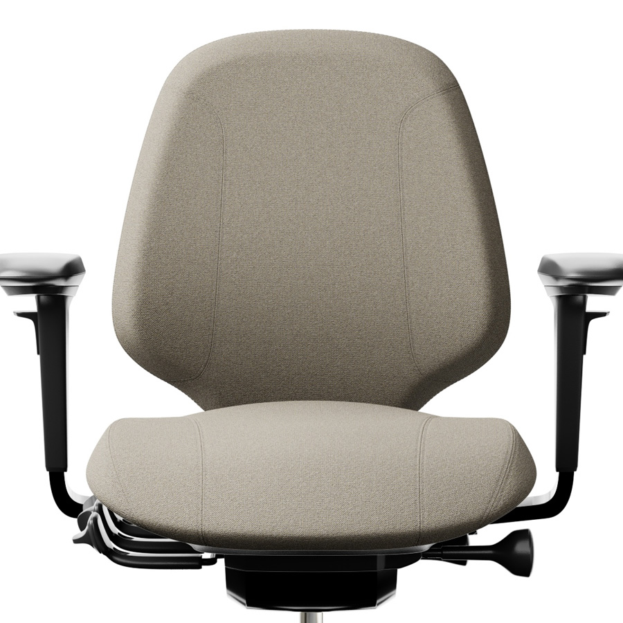 RH Mereo 200 Beige mit Gestell schwarz Detail Front