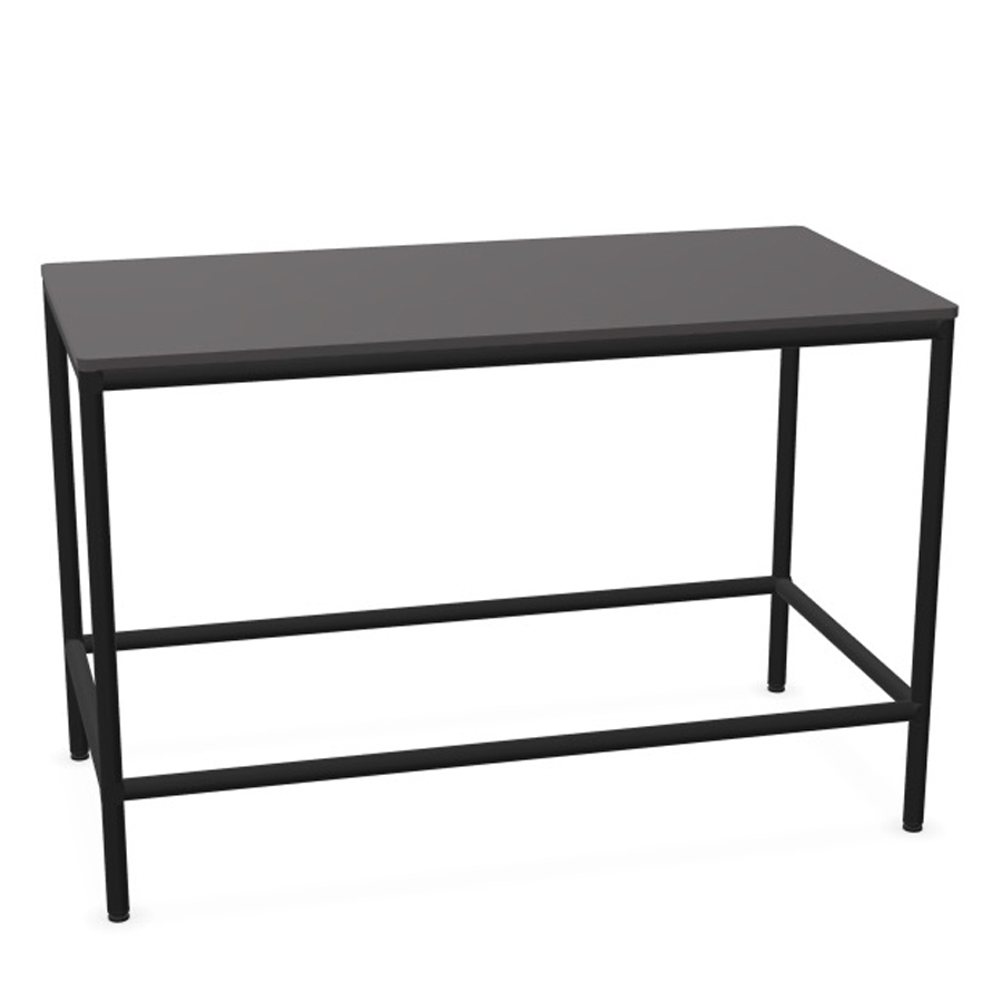 BOSSE S-Desk Stehtisch | Black Edition | Platte Basaltgrau
