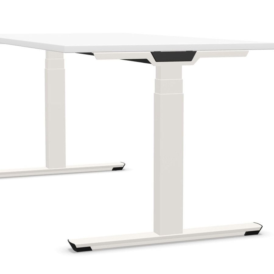 Palmberg Crew T Schreibtisch weiß elektrisch höhenverstellbar - Seitenansicht