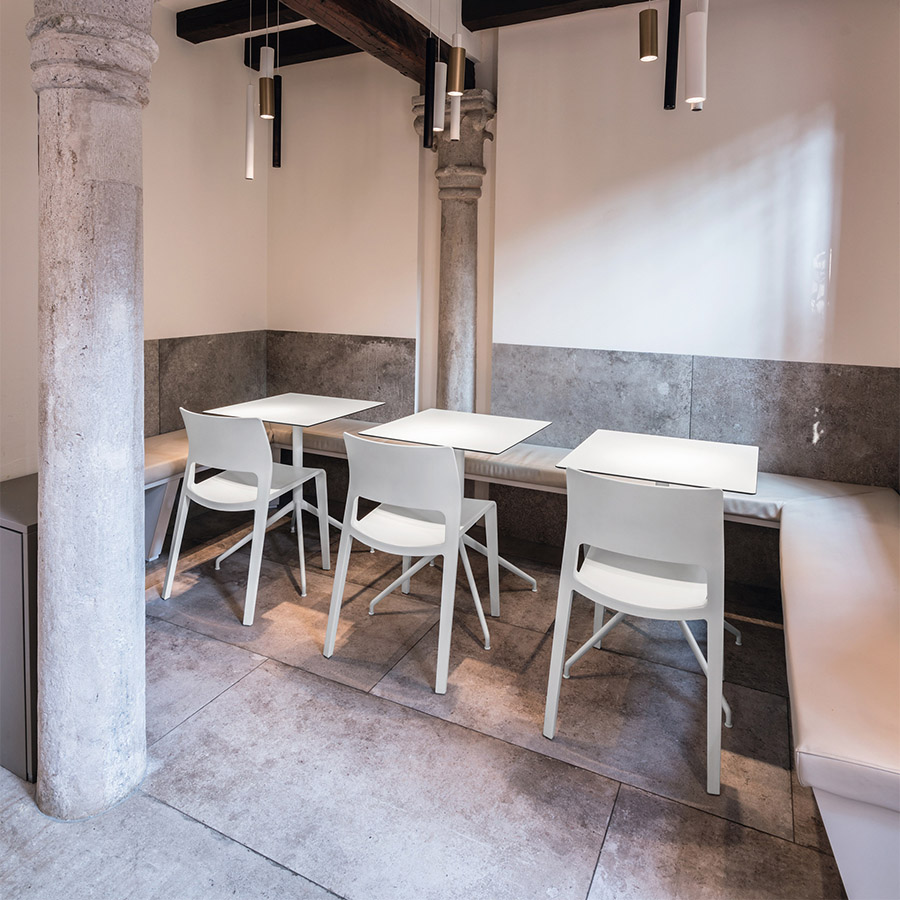 Arper Yop Tisch Eckig weiß