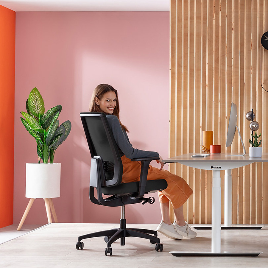 Dauphin Indeed mesh 7056 schwarz mit Netz-Rückenlehne