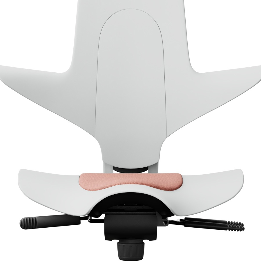 HAG Capisco PUls 8010 weiss mit Stoffeinsatz Select Rosa