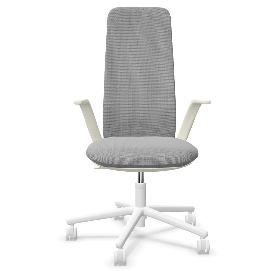 HAWORTH Nia Bürostuhl - Stoff Convert hellgrau - Frontansicht