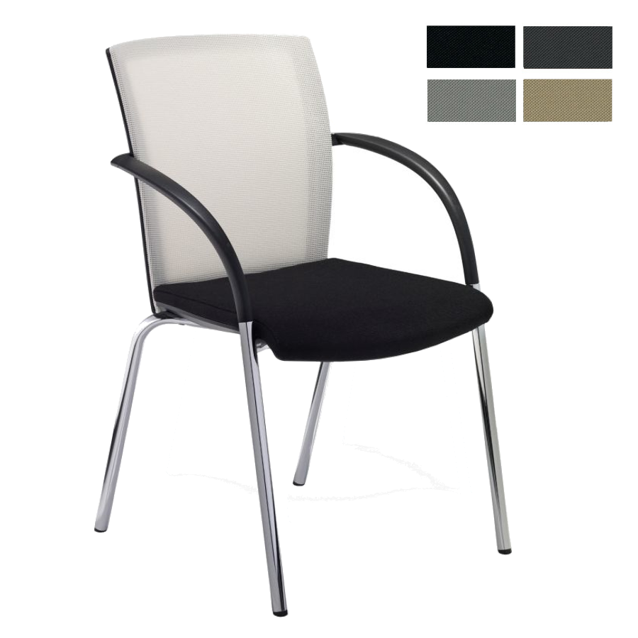 König+Neurath OKAY.II Konferenzstuhl Besucherstuhl Vierfuß mit 3D-Netzrücken