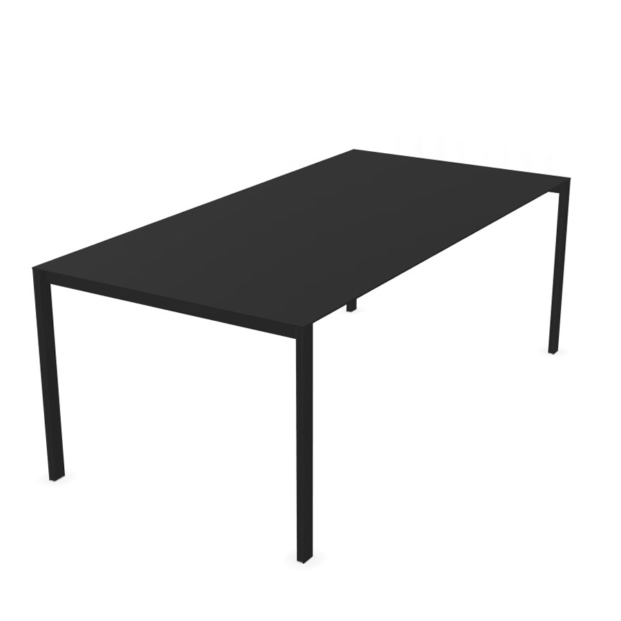 Kristalia Thin-K Aluminium Esstisch | Gartentisch | Schwarz