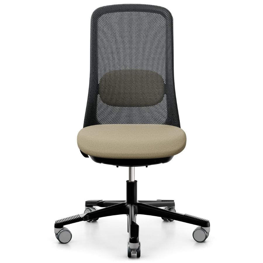 HAG SoFi Mesh 7500 Bürostuhl Stoff Capture beige mit Netzrücken ohne Armlehnen