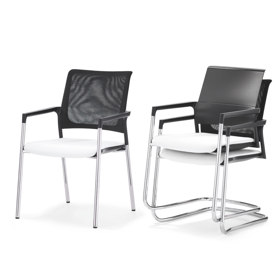 Klöber MERA 47 (mer47) - Gestell verchromt - Beispielbild Vierfuß und Freischwinger