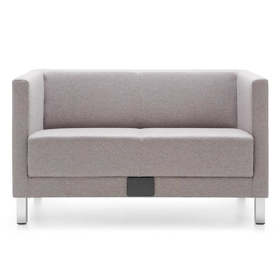 Profim Vancouver Lite 2-Sitzer Sofa mit Kufengestell mit Mediaport