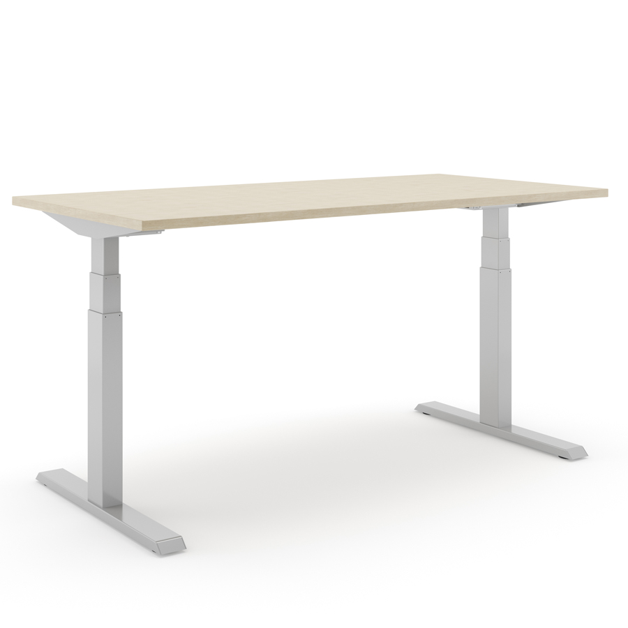 Actiforce Schreibtisch Steelforce SLS 670 PRO - Gestell silber - Platte Eiche natur