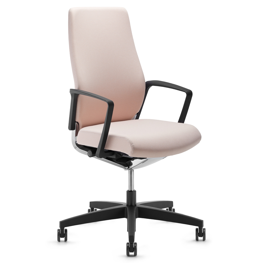 Züco Selvio E 0154 - Polsterrücken - Bezug Era pink - starre Ring-Armlehnen - Front