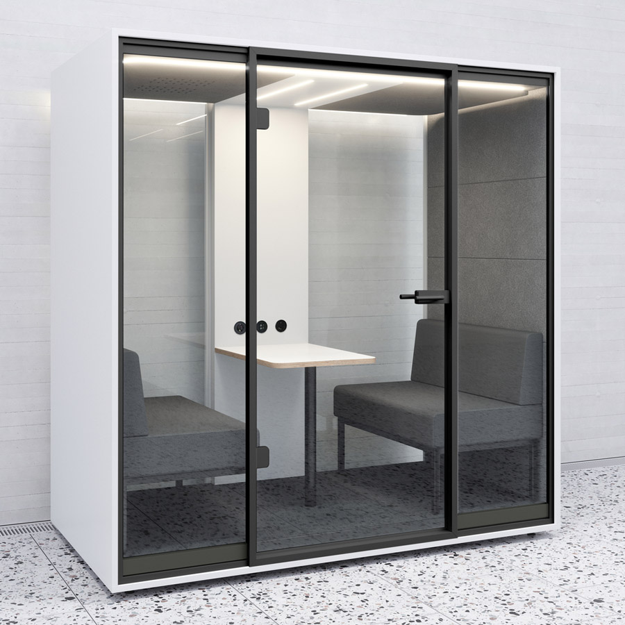 RWH Meetingbox Chat | Akustikbox für 4 Personen | Weiß | Konfigurator