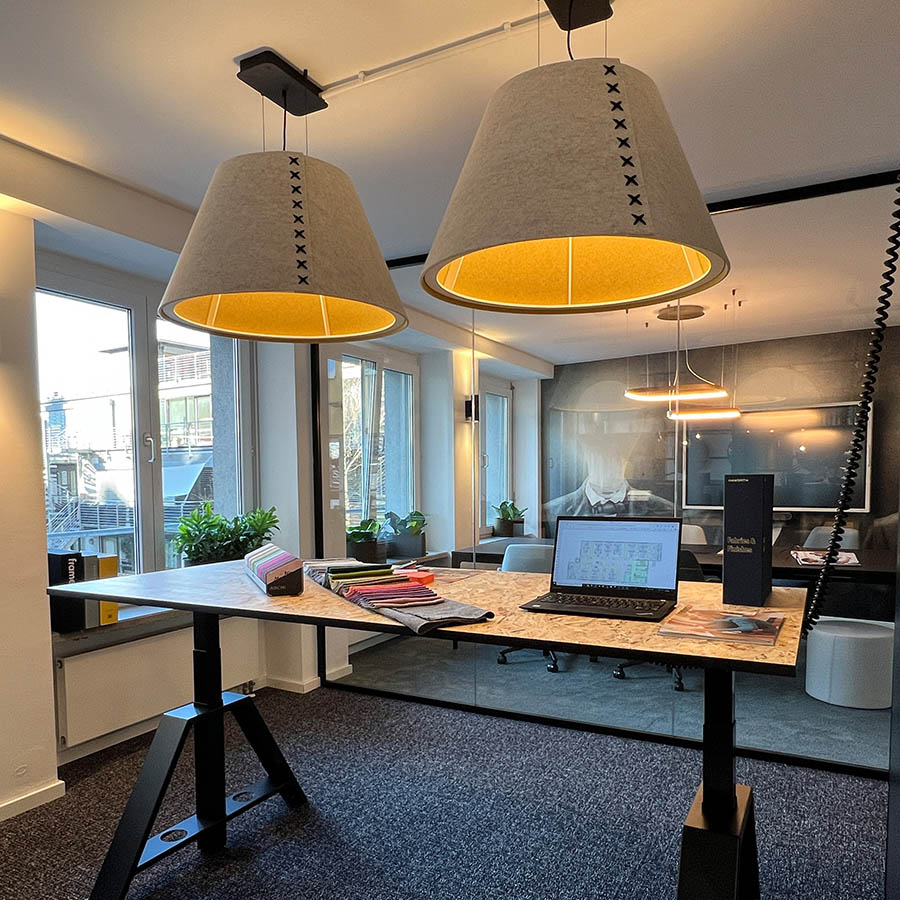 BuzziSpace BuzziShape - Größe M - Außen BuzziFelt Offwhite 63, Innen BuzziFabric Mustard 63