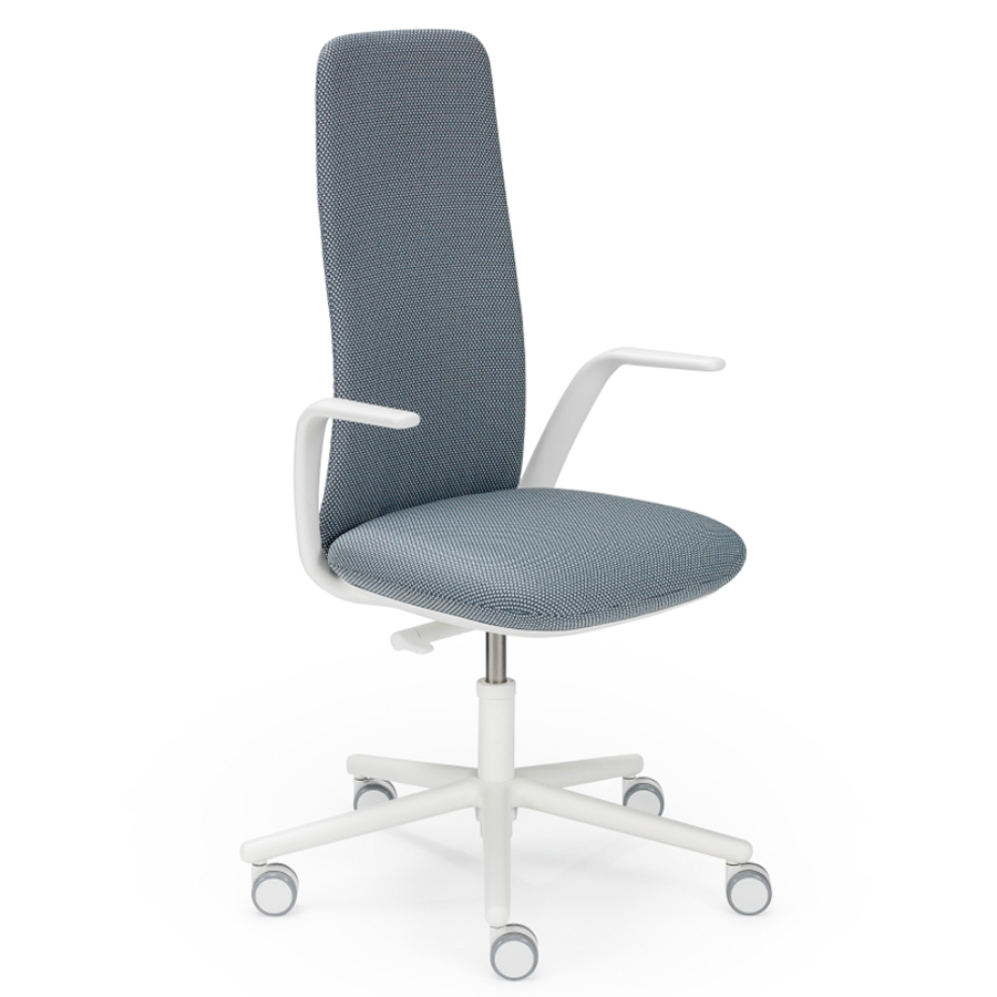 HAWORTH Nia Bürostuhl - Stoff Diagonale Chevron - seitliche Ansicht