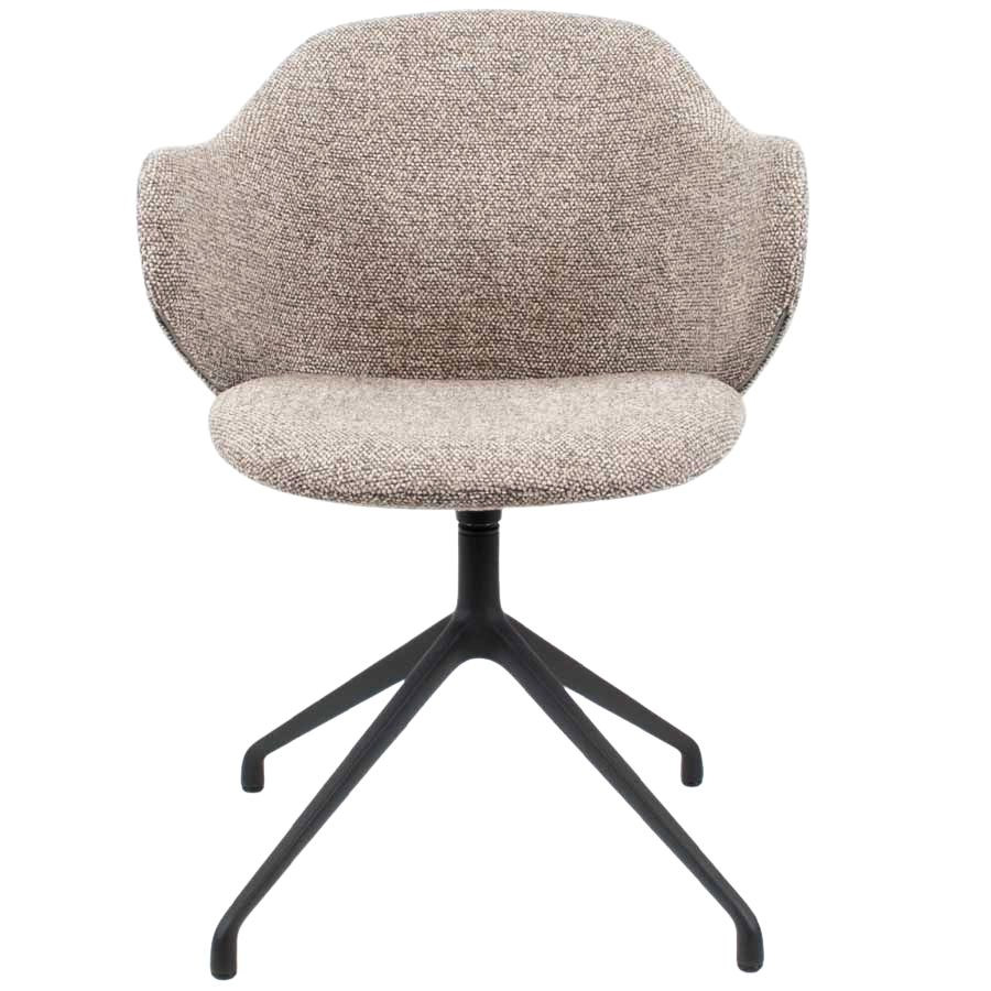 Kristalia Dua Drehgestell schwarz mit Armlehnen - Front