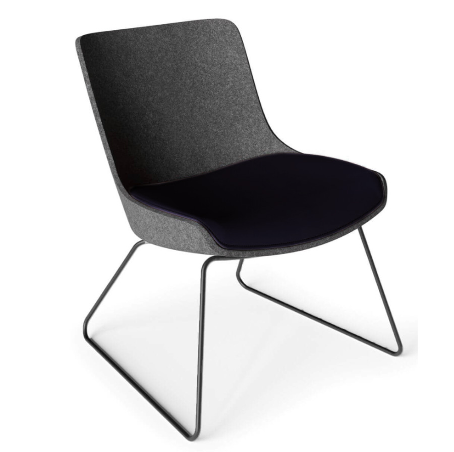 Klöber Wooom (woo56) Sessel niedrig mit Kufengestell