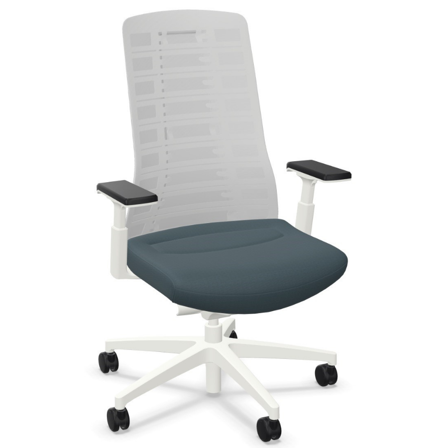 Interstuhl PUREis3 PU21C Sitz grau - Netz weiß
