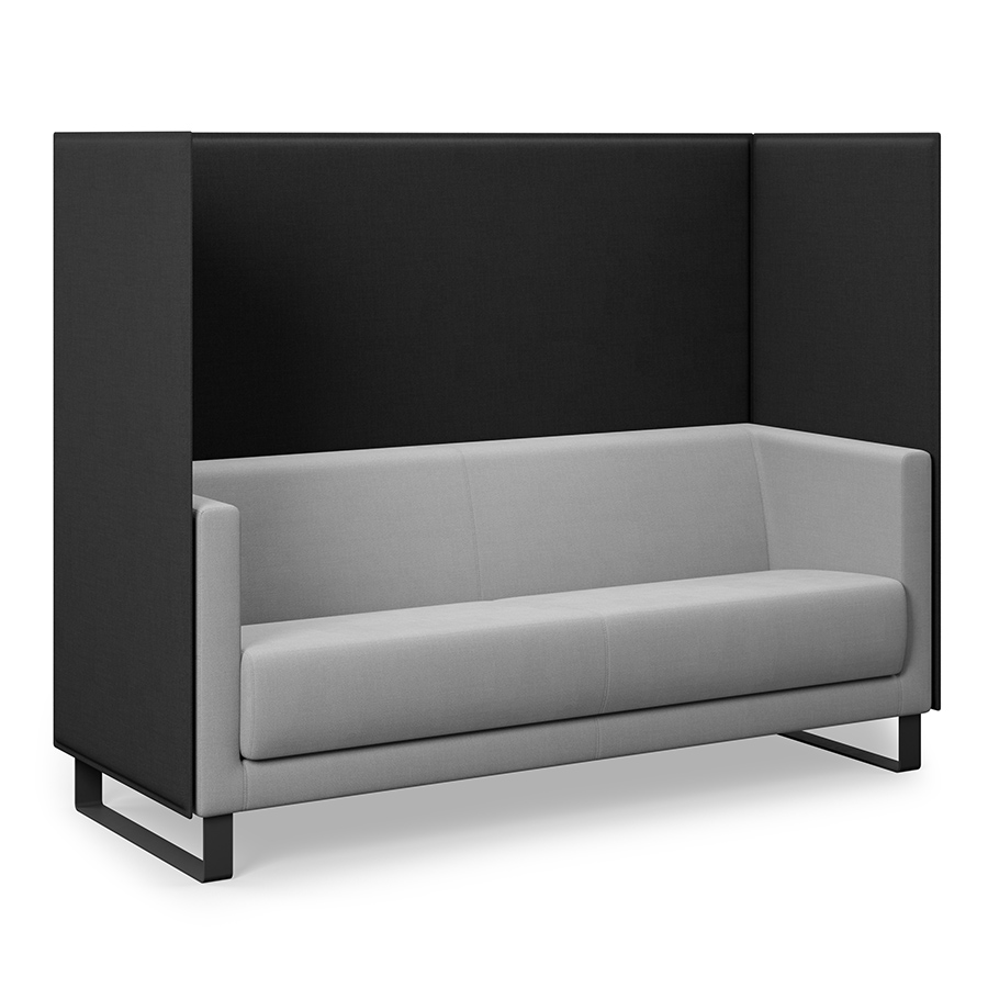 Profim Vancouver Lite VL2HW Akustik Sofa 2-Sitzer mit Trennwand und Kufengestell