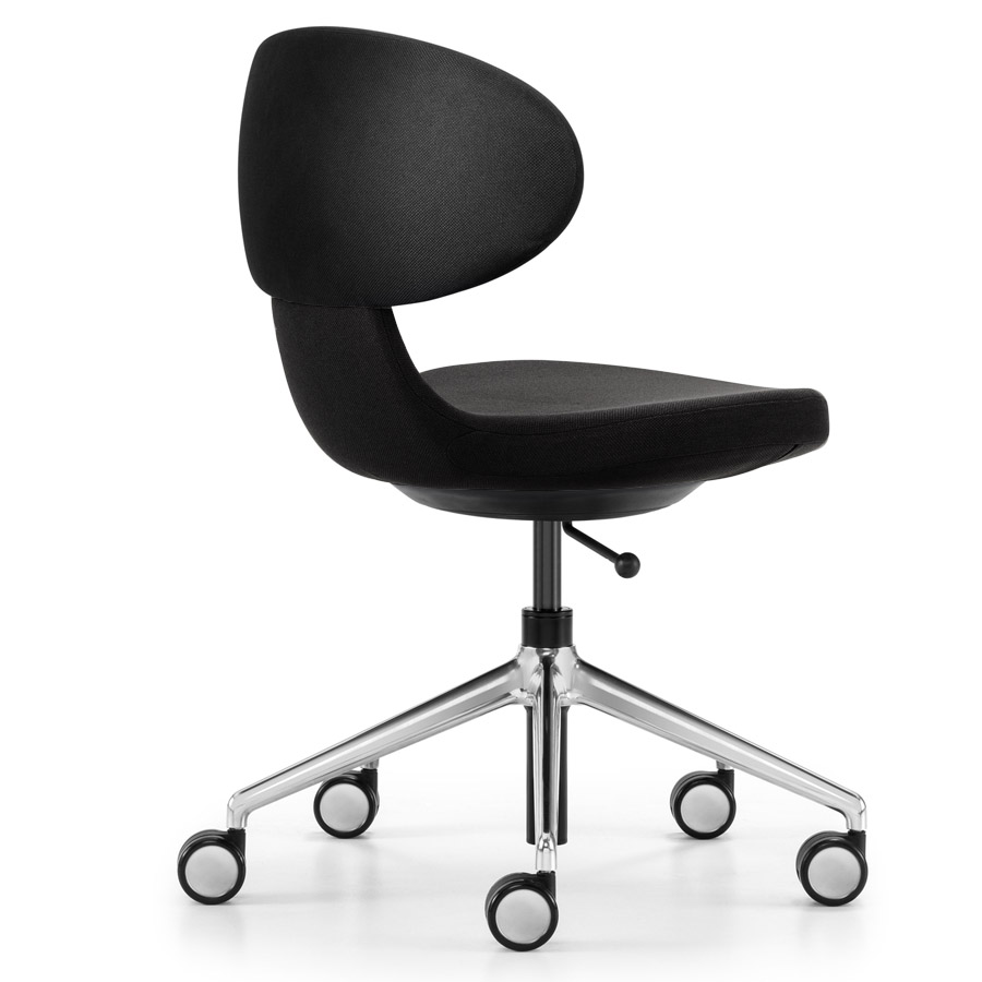 Girsberger Simplex Bürostuhl Homeoffice schwarz mit Designrollen