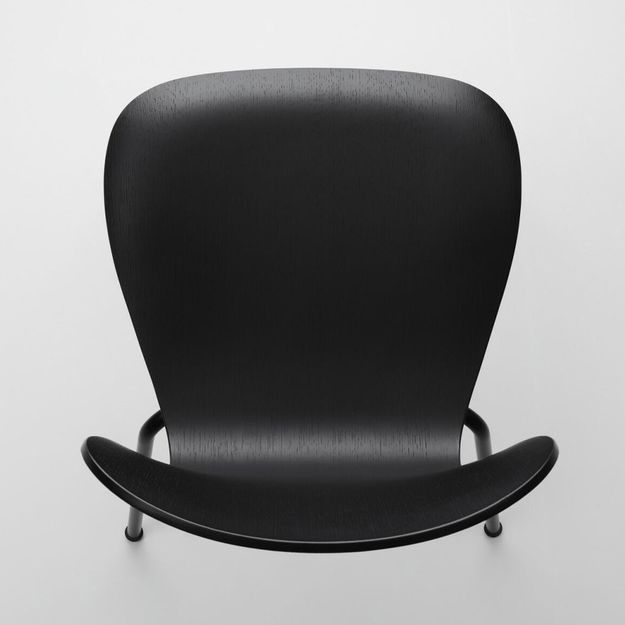 THONET S 220 Formholz-Stuhl | Edelholz Eiche schwarz | Draufsicht