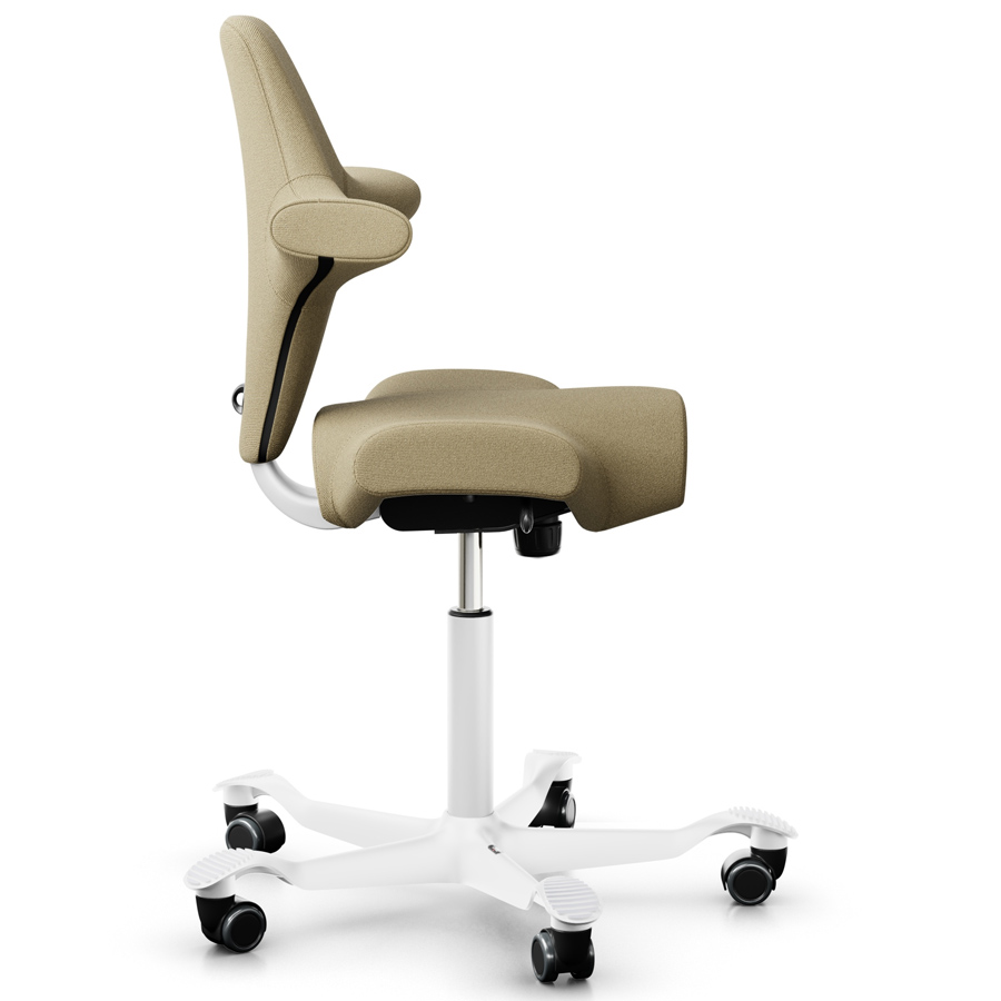 HAG Capisco 8106 Bürostuhl Stoff Capture 6101 beige Fußkreuz weiss